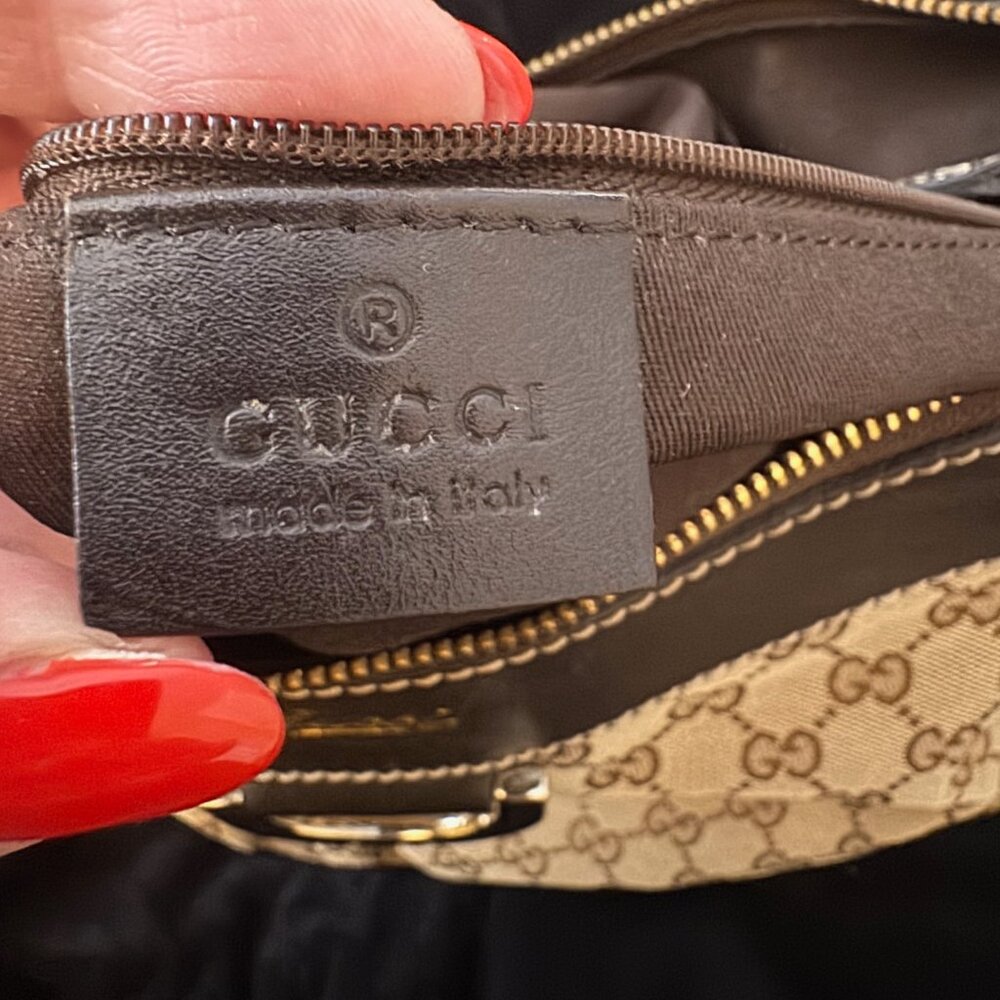 Gucci Brown GG Monogram Abbey D-Ring Hobo Bag - Picture 7 of 11